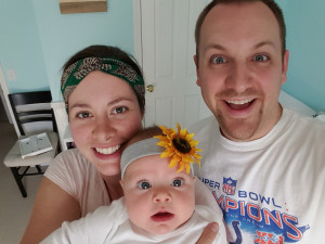 5 month family selfie